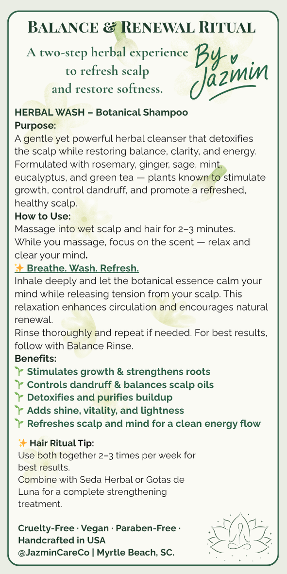 🌿Herbal Growth Duo – Ritual Botánico de Crecimiento Capilar