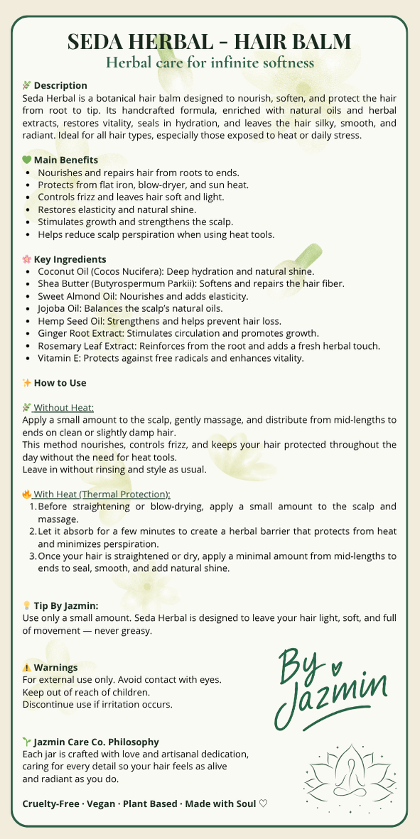 ✨Seda Herbal – Hair Balm (Bálsamo Capilar Botánico)