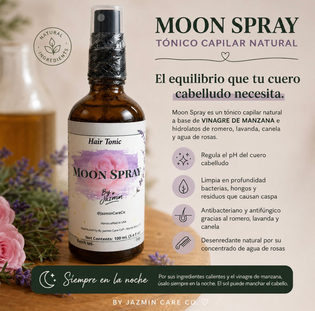 🌚Moon Spray – Tónico Capilar Lunar (Balance & Bienestar del Cuero Cabelludo)