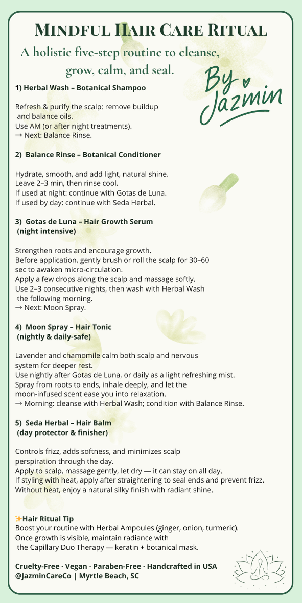 🌿 Herbal Growth Ritual – Complete 5-Step Kit🪴