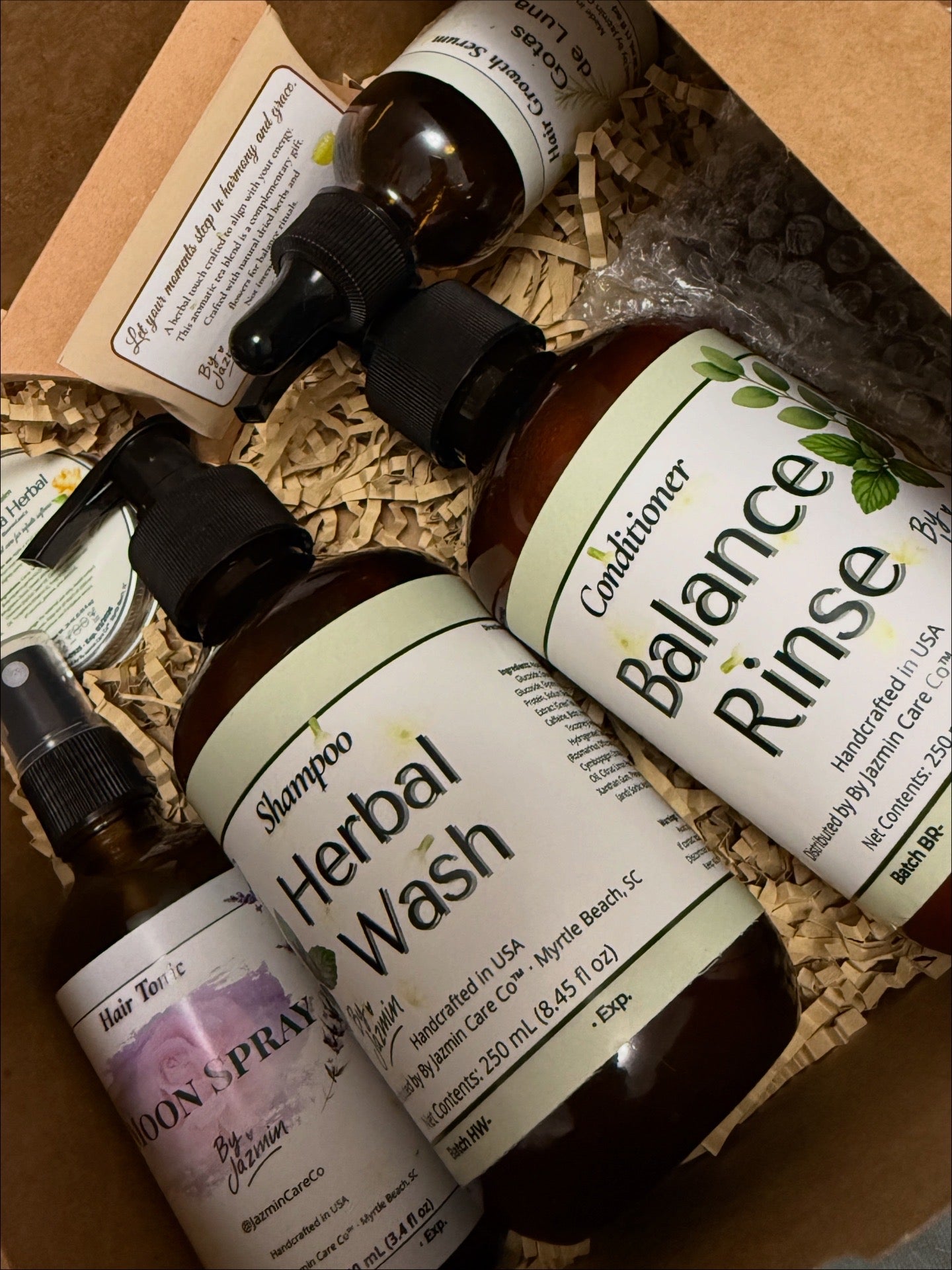 🌿 Herbal Growth Ritual – Complete 5-Step Kit🪴