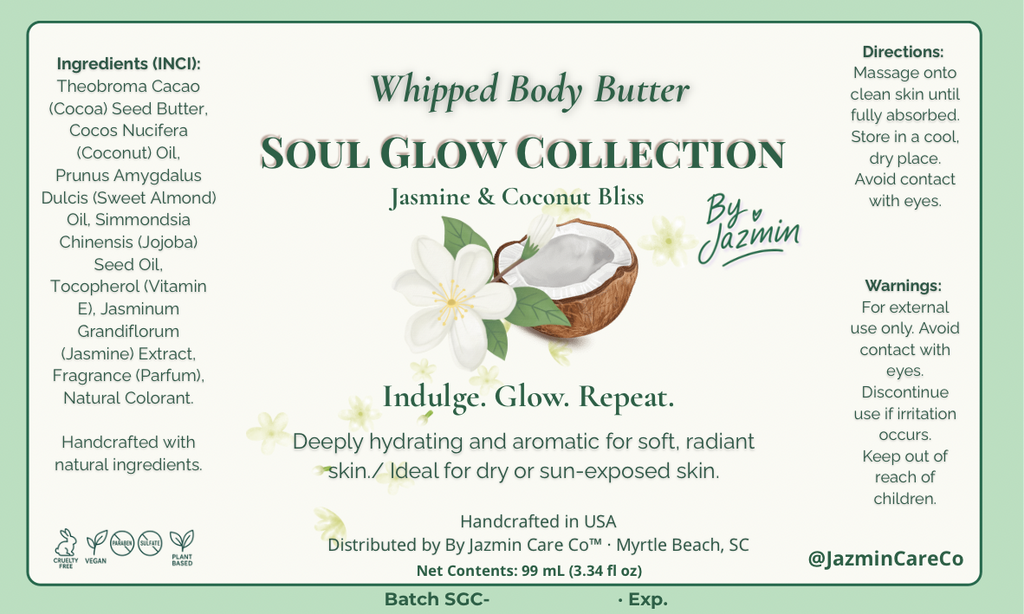 🥥Jasmine & Coconut Bliss✨ - Soul Glow Body Butter.