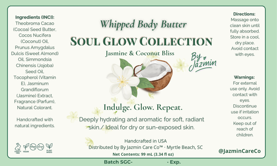 🥥Jasmine & Coconut Bliss✨ - Soul Glow Body Butter.