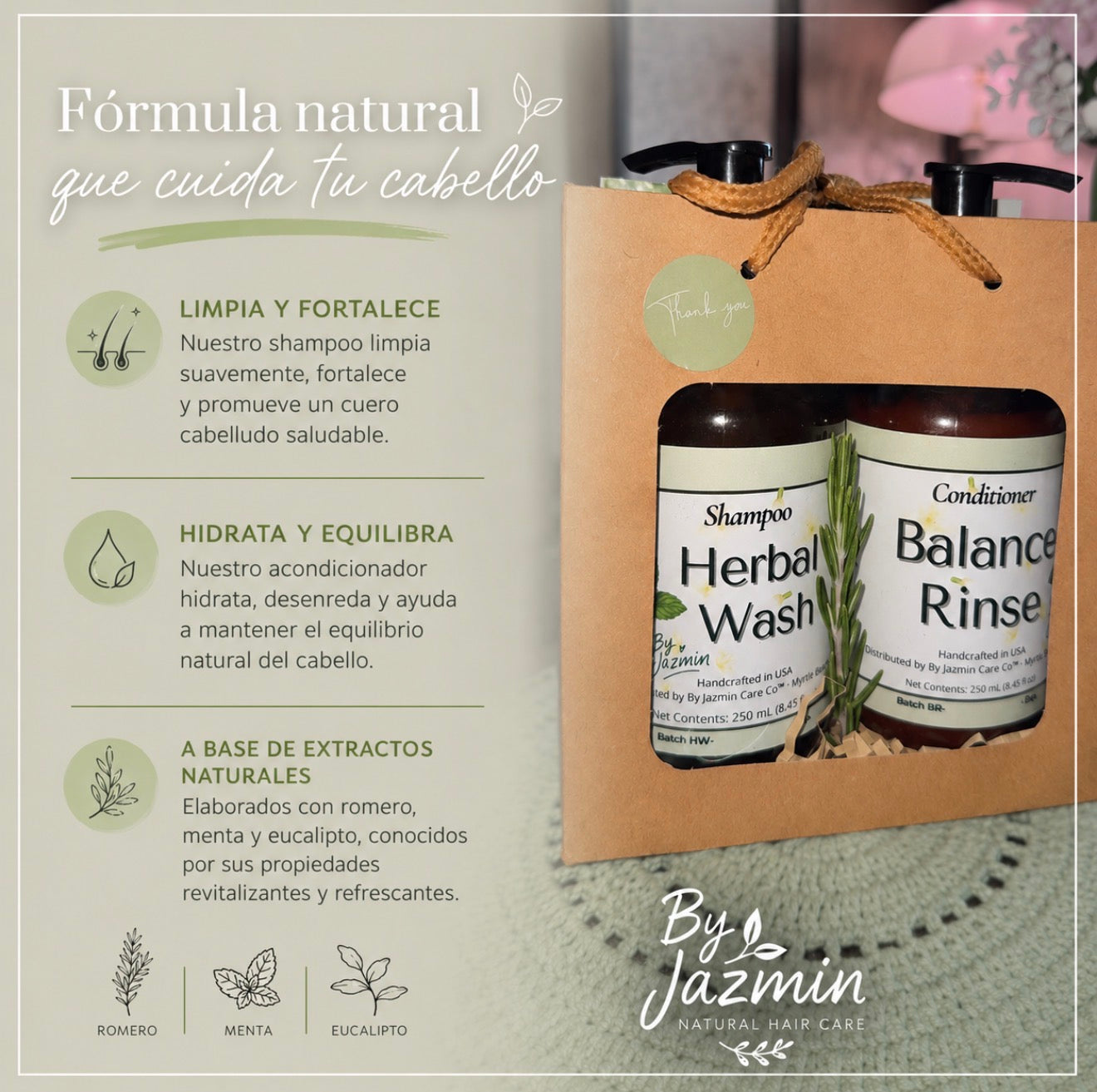 HERBAL GROWTH SHAMPOO & BALANCE RINSE CONDITIONER
Premium Edition • 300 mL