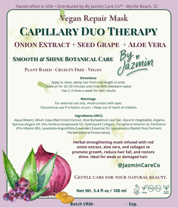 🧅Herbal Repair Mask 🍇 (Onion + Grape + Aloe) - Capillary Duo Therapy.
