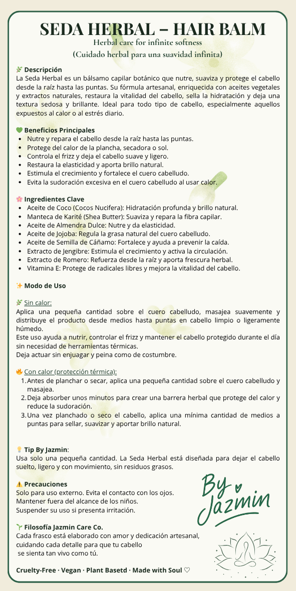 ✨Seda Herbal – Hair Balm (Bálsamo Capilar Botánico)