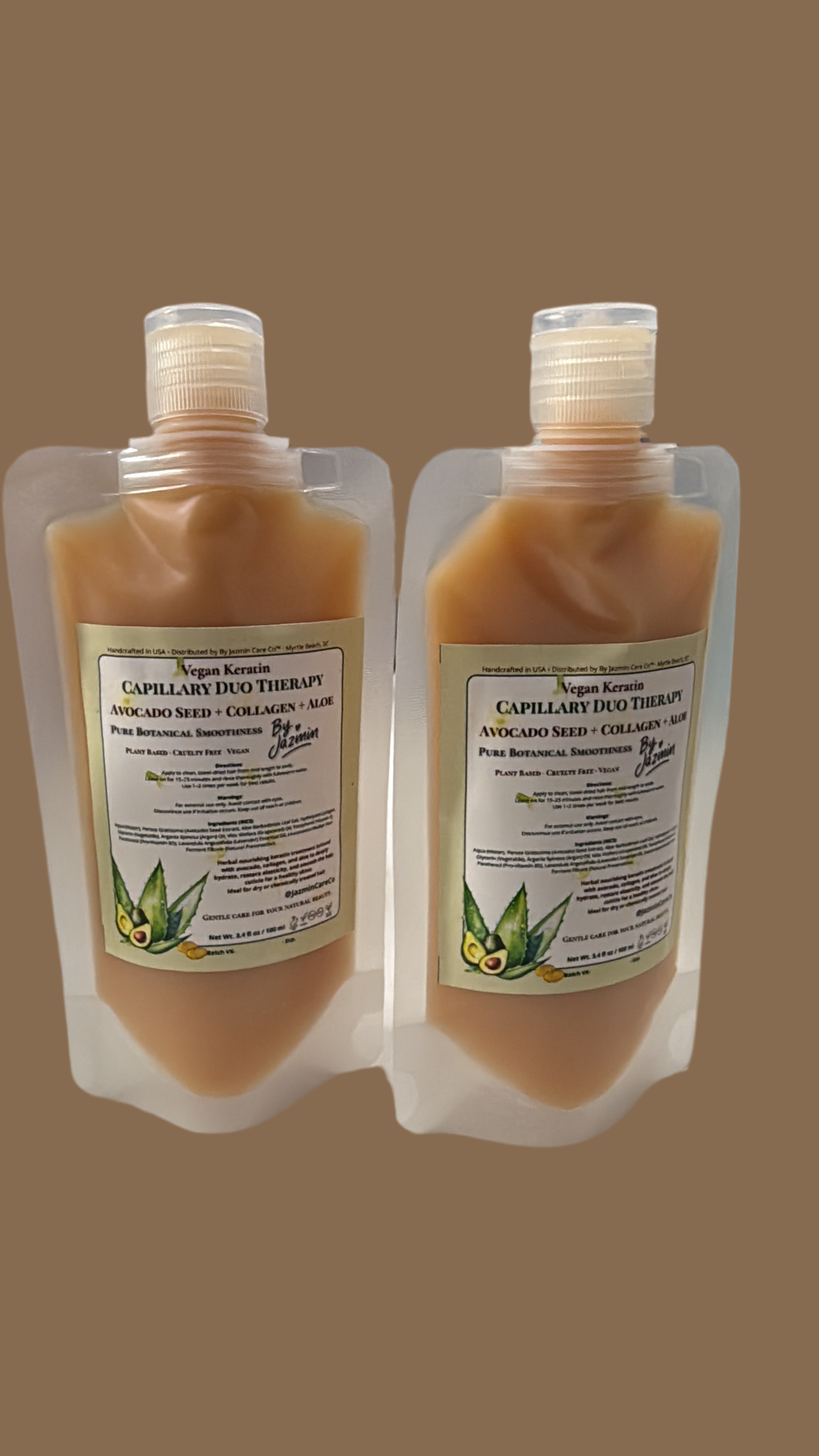 🥑Vegan Keratin  (Avocado + Collagen + Aloe) - Capillary Duo Therapy.