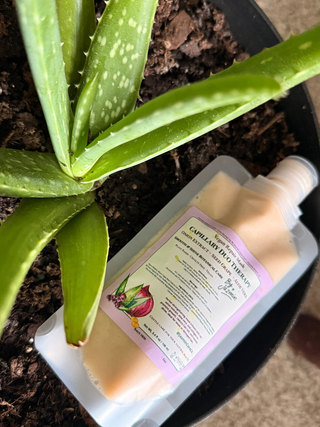 🧅Herbal Repair Mask 🍇 (Onion + Grape + Aloe) - Capillary Duo Therapy.