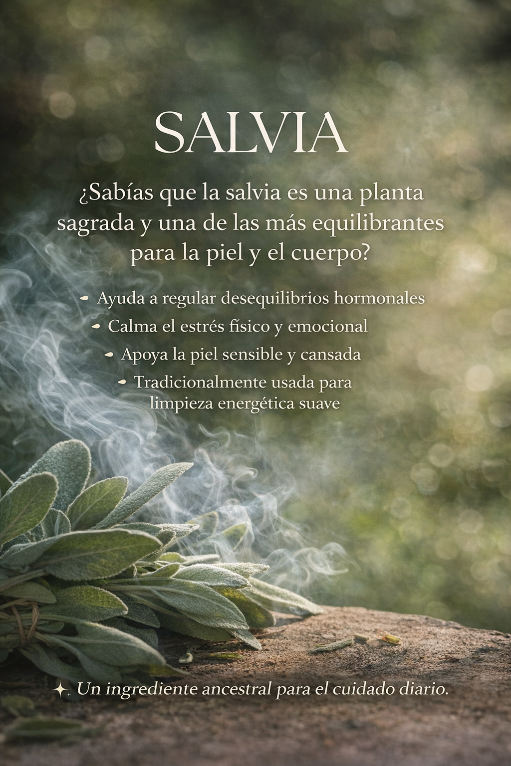 Jabón artesanal de Salvia