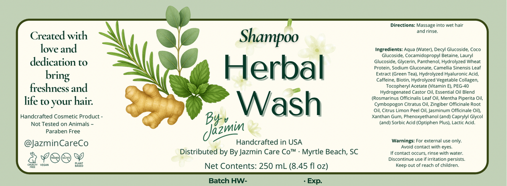Un limpiador herbal suave pero poderoso que detoxifica el cuero cabelludo mientras restaura el equilibrio, la claridad y la energía natural del cabello.
Formulado con romero, jengibre, salvia, menta, eucalipto, té verde y colágeno.

✔ Estimula el crecimiento
✔ Controla la caspa y equilibra los aceites
✔ Aporta brillo y vitalidad
✔ Desintoxica y elimina residuos
✔ Aroma herbal relajante